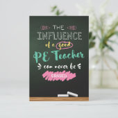Invloed van een goede PE-leraar Bedankkaart (Staand voorkant)