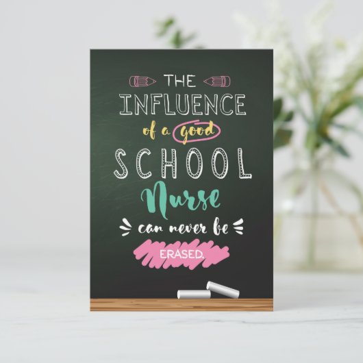 Invloed van een goede schoolverpleegster bedankkaart (Staand voorkant)