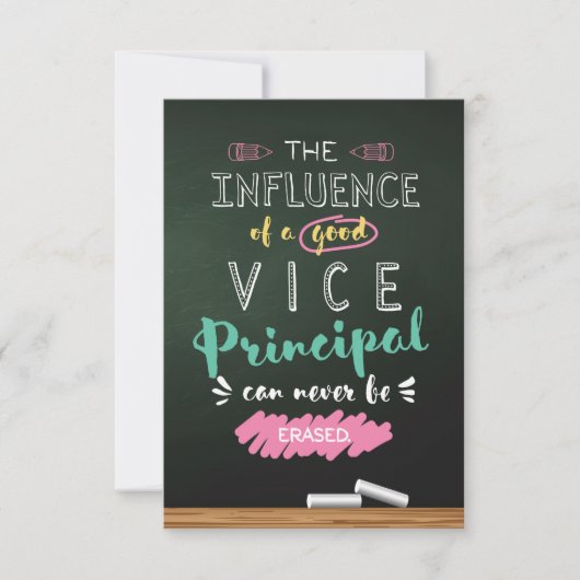 Invloed van een goede vice-directeur bedankkaart (Voorkant)