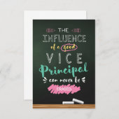 Invloed van een goede vice-directeur bedankkaart (Voorkant / Achterkant)
