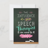 Invloed van een Good Speech Therapist Bedankkaart (Voorkant)