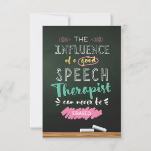 Invloed van een Good Speech Therapist Bedankkaart