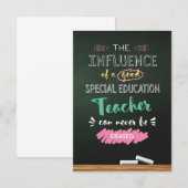 Invloed van een leraar voor goed speciaal onderwij bedankkaart (Voorkant / Achterkant)
