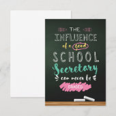 Invloed van een minister van Goede School Bedankkaart (Voorkant / Achterkant)