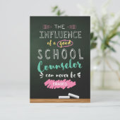 Invloed van een schooladviseur bedankkaart (Staand voorkant)