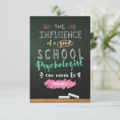 Invloed van een schoolpsycholoog bedankkaart (Staand voorkant)