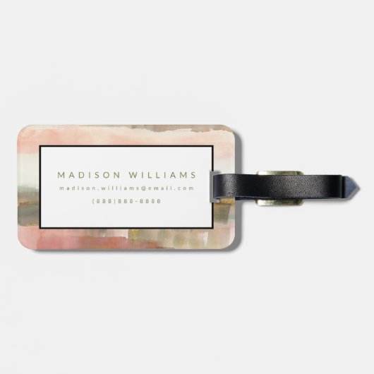 Invloed van Lijn en Kleur Goud Gewas Bagagelabel (Achterkant horizontaal)