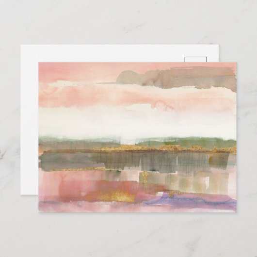 Invloed van Lijn en Kleur Goud Gewas Briefkaart (Voorkant / Achterkant)