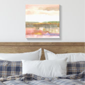 Invloed van Lijn en Kleur Goud Gewas Canvas Afdruk (Insitu (Slaapkamer))