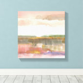 Invloed van Lijn en Kleur Goud Gewas Canvas Afdruk (Insitu (Houten vloer))