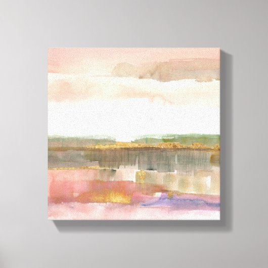 Invloed van Lijn en Kleur Goud Gewas Canvas Afdruk (Voorkant)