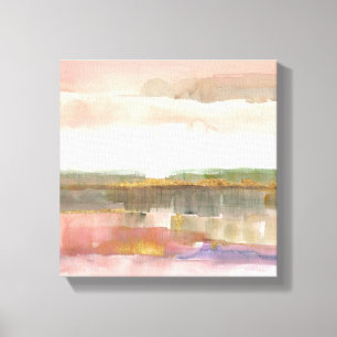 Invloed van Lijn en Kleur Goud Gewas Canvas Afdruk