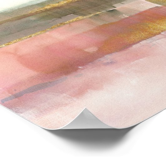 Invloed van Lijn en Kleur Goud Gewas Poster (Hoek)