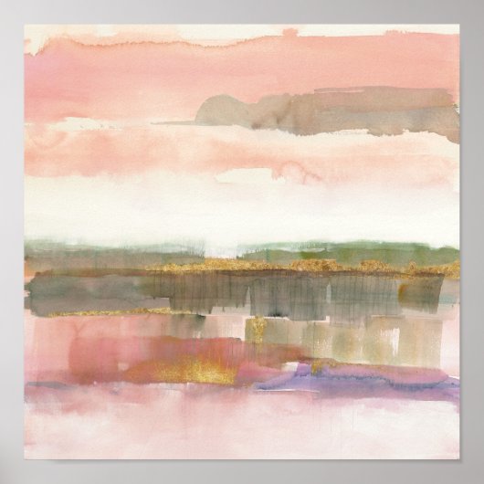 Invloed van Lijn en Kleur Goud Gewas Poster (Voorkant)