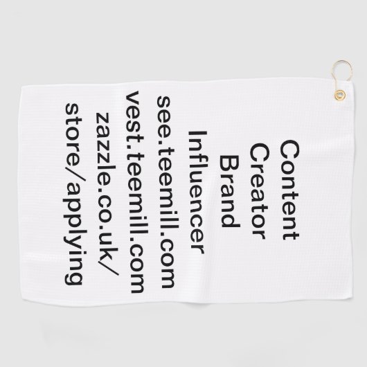 invloedster golfhanddoek (Horizontaal)