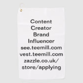 invloedster golfhanddoek (Voorkant)