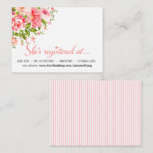 Invoegen Bloemendouche | baby roze Informatiekaartje (Voorkant / Achterkant)