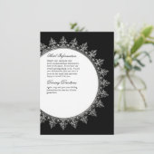 Invoegen informatie - klassieke barokvormige cirke informatiekaartje (Staand voorkant)