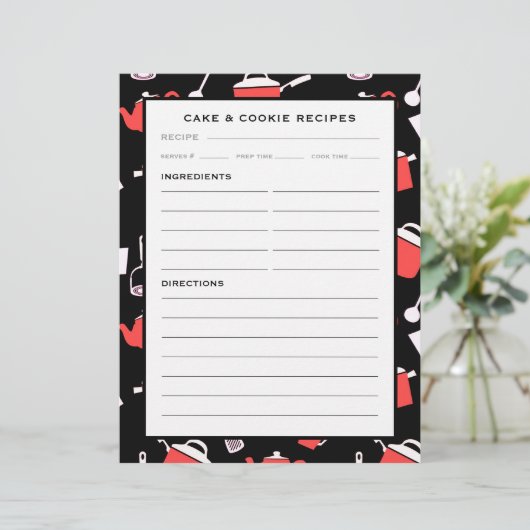 Invoegen koekje en koekje | Zwarte en rode keuken (Staand voorkant)