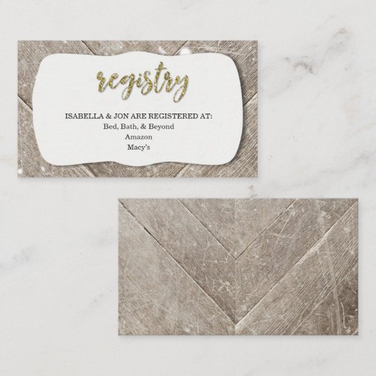 Invoeging register - Bridal of Baby shower-uitnodi Informatiekaartje (Voorkant / Achterkant)