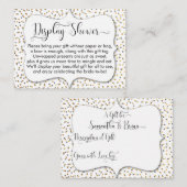 Invoegsel aangepaste display Shower, 2 Informatiekaartje (Voorkant / Achterkant)