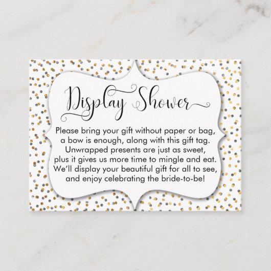 Invoegsel aangepaste display Shower, 2 Informatiekaartje (Voorkant)