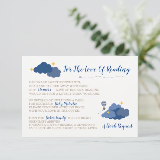 Invoegsel van de Uitnodiging van het baby shower - (Staand voorkant)