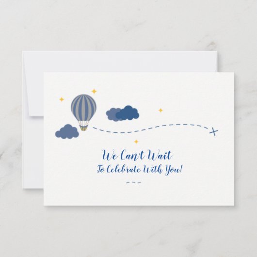 Invoegsel van de Uitnodiging van het baby shower - (Achterkant)