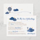 Invoegsel van de Uitnodiging van het baby shower - (Voorkant / Achterkant)