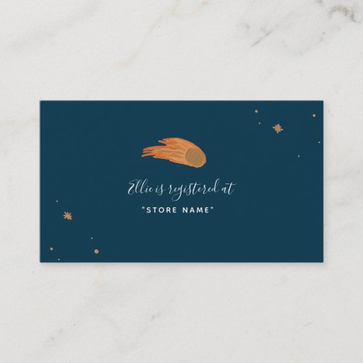 Invoegsels van het Baby shower van gekleurde goude Informatiekaartje (Voorkant)