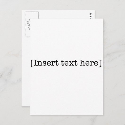 invoegtekst hier briefkaart (Voorkant / Achterkant)