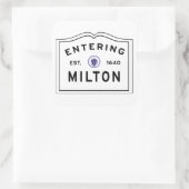Invoer bij Milton MA Vierkante Sticker (Tas)