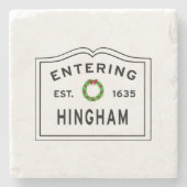 Invoer in Hingham MA Stenen Onderzetter (Voorkant)