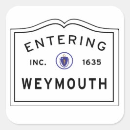 Invoer in Weymouth MA Vierkante Sticker