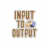 Invoer naar uitvoer sticker (Voorkant)