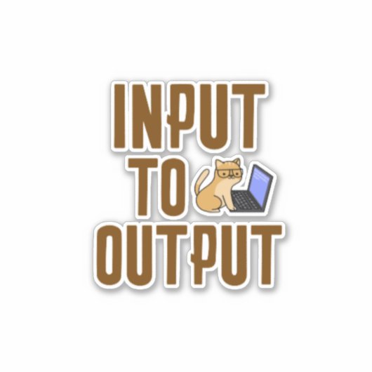 Invoer naar uitvoer sticker (Voorkant)