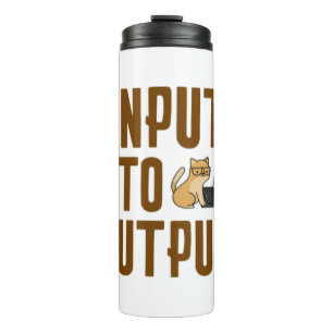 Invoer naar uitvoer thermosbeker