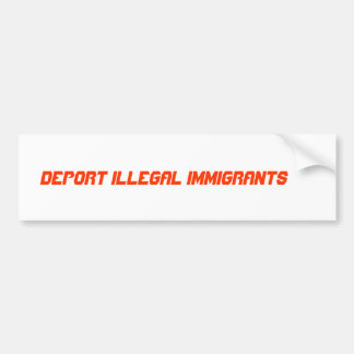 INVOER VAN ILLEGALE IMMIGRANTEN BUMPERSTICKER