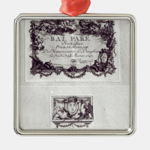 Invoerbiljet voor de bal in Versailles Metalen Ornament