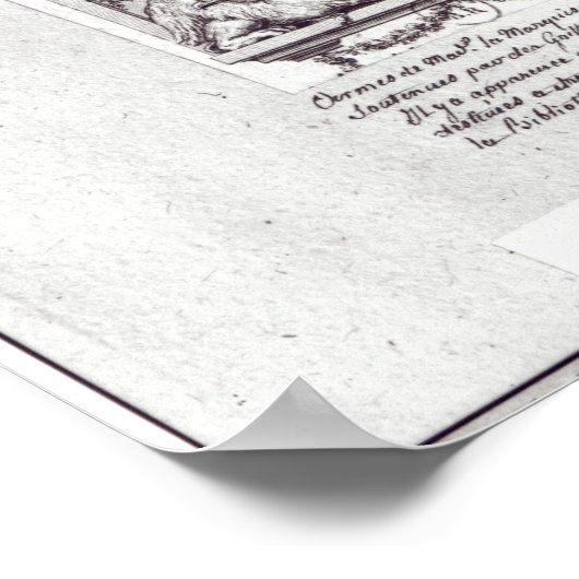 Invoerbiljet voor de bal in Versailles Poster (Hoek)