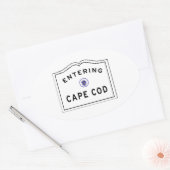 Invoeren van Cape Cod MA-teken Ovale Sticker (Envelop)