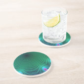 Invoerend groene tijd Abstract Zandsteen Onderzetter (Zijkant)