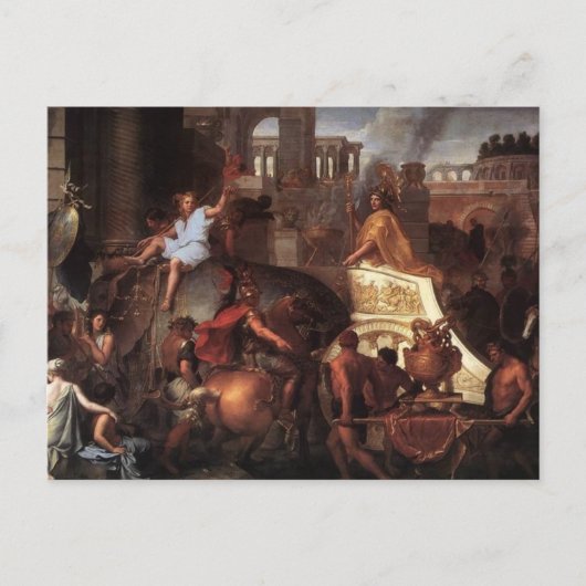 Invoering van Alexander in Babylon Briefkaart (Voorkant)