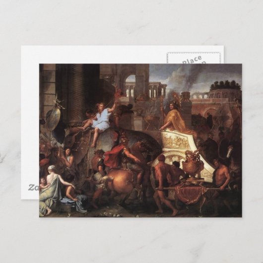 Invoering van Alexander in Babylon Briefkaart (Voorkant / Achterkant)