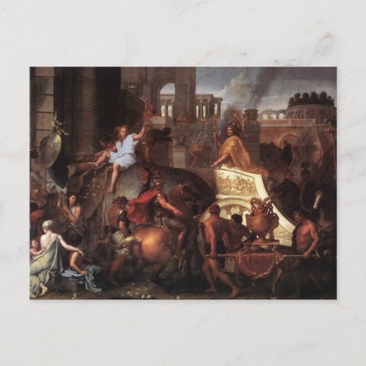 Invoering van Alexander in Babylon Briefkaart (Voorkant)