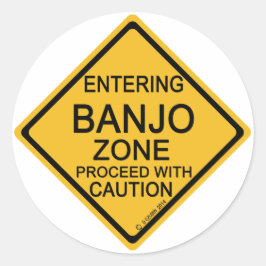 Invoering van Banjo Zone Ronde Sticker