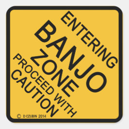 Invoering van Banjo Zone Vierkante Sticker