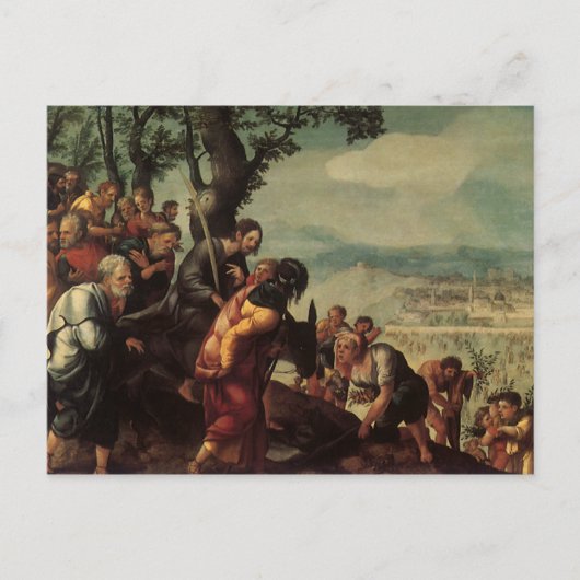Invoering van Christus in Jeruzalem Briefkaart (Voorkant)