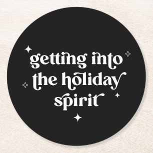 Invoering van de feestelijke kerstDrink Ronde Kartonnen Onderzetter