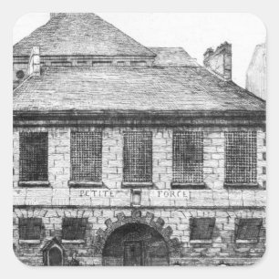 Invoering van de gevangenis "La Petite Force" Vierkante Sticker